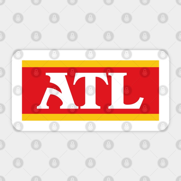 ATL Retro Font - Whiteq Sticker by KFig21